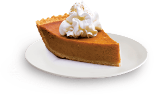 Slice of pumpkin pie